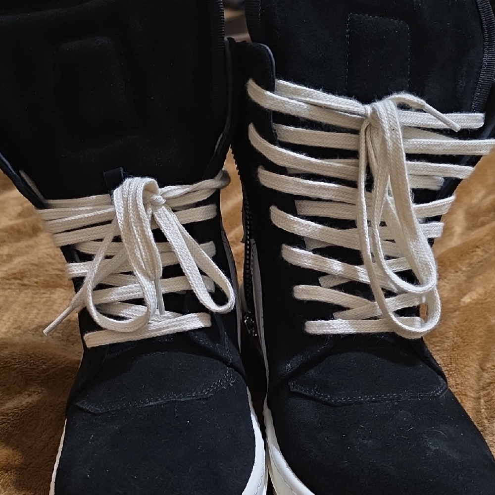 Rick Owens Black and White Sneakers
